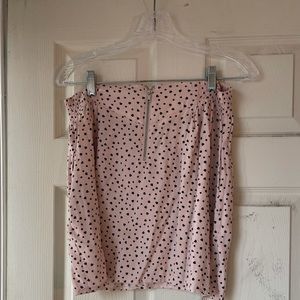 Pink heart polka dot skirt